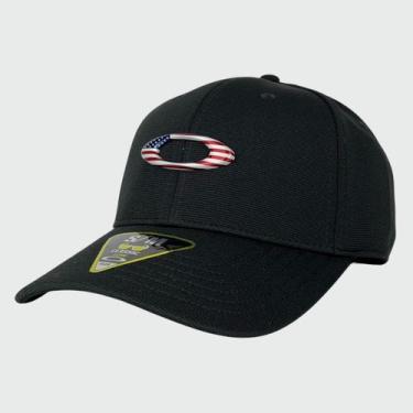 Imagem de Boné Oakley Tincan Black American Flag, S/M, Black