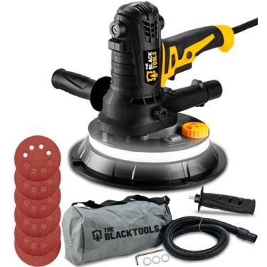 Imagem de Lixadeira De Parede Teto Led Profissional Aspirador Embutido Saco Cole
