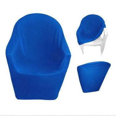 Imagem de Capa Cadeira De Plástico modelo com braço em malha premium - TATY CAPA