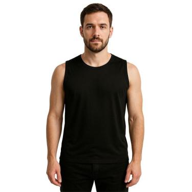 Imagem de Camiseta Regata Masculina Lisa Dry Academia Fit-Masculino