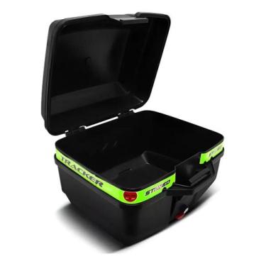 Imagem de Bau Moto Bauleto Stoned 35 Litros Com Base Universal Traseiro, Verde