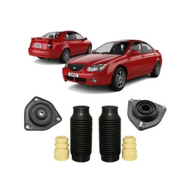 Imagem de Kit Coxim Batente Coifa Dianteiro Kia Cerato 2006 2007 2008 - QualyKit