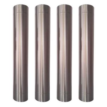 Imagem de Kit 4m Duto 8 Polegadas Inox 304 Chaminé Forno Iglu Lareira - INOX LAU