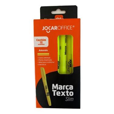 Imagem de Marca Texto Slim Amarelo Escolar E Escritorio 12 Unidades - JOCAR