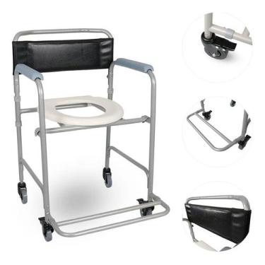 Imagem de Cadeira de Banho Dellamed Dobrável para Idosos e Pessoas com Mobilidad