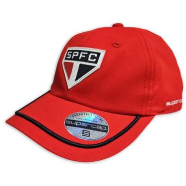 Imagem de Boné São Paulo FC Licenciado Silk Aba com Recorte Supercap, Vermelho 4