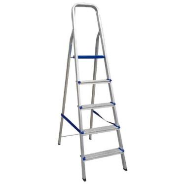 Imagem de Escada Alumínio Doméstica Ultra Leve 5 Degraus REAL 005