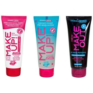 Imagem de Kit 3 Sabonetes Demaquilante Skincare Make Up/Out Dermachem