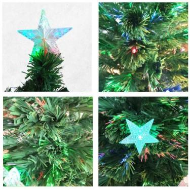 Imagem de Árvore de Natal Fibra Ótica Bivolt 90cm 12 Leds Com Enfeite - Wincy, E