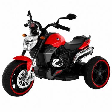 Imagem de Mini Moto Elétrica Infantil 6V Triciclo com Luzes e Sons Vermelho para Crianças