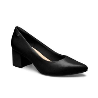 Imagem de Scarpin Feminino Dakota Couro Legítimo Sapatos Femininos Cor:PretoTama