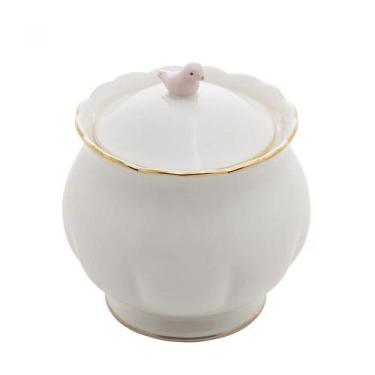 Imagem de Açucareiro Em Porcelana Birds Branco 300ml - Wolff