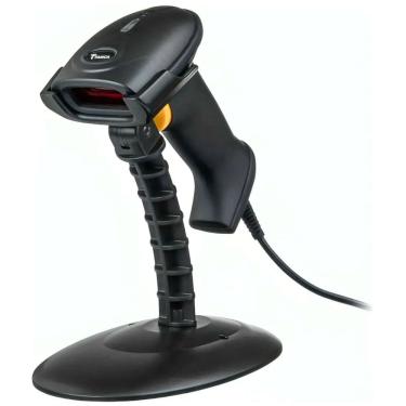 Imagem de Leitor de Código da Barras Laser Tanca TL-220, 1D, Leitura de DANFE e Boletos, com Suporte Pedestal Articulável - Preto