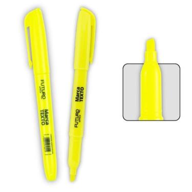 Imagem de 2 Canetas Pincel Marca Texto Ponta Chanfrada Para Marcação Colorido - 