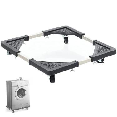 Imagem de Suporte com Rodinhas SU-RODA Ajustável Aço Inox Antiderrapante Preto Mundo LGBT