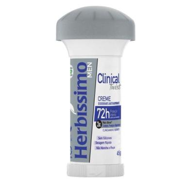 Imagem de Desodorante Herbíssimo Creme Twist Clinical Azul 45g
