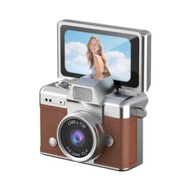 Imagem de Mini Câmera Digital Retrô Portátil Com Tela Flip HD De 1.47 Polegadas 