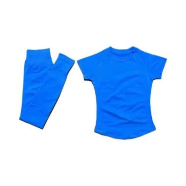 Imagem de Conjunto De Yoga Feminino Slim Fit 2 Peças Leggings De Cintura Alta Se