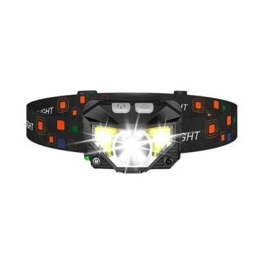 Imagem de Lanterna De Cabeça LED Recarregável Com Sensor USB, Potente Para Campi
