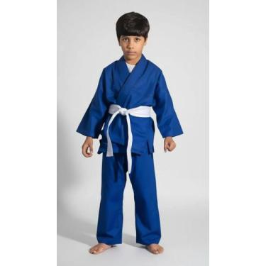 Imagem de Kimono Infantil Artes Marciais Azul Algodão Reforçado - Congratulation