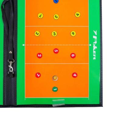 Imagem de Campo Tático Voleibol Poker Com Imã E Caneta Cor Vd Lr