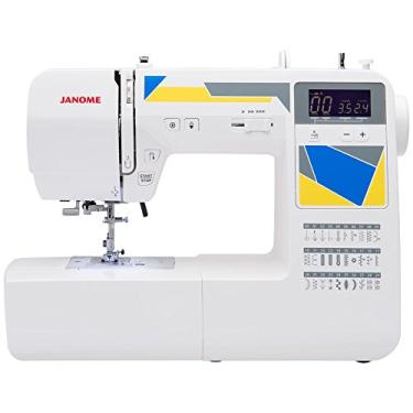 Imagem de Janome Máquina de costura computadorizada MOD-30 com 30 pontos embutidos, 3 furos de botão de um passo, alimentação de gota e acessórios