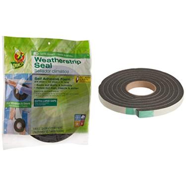 Imagem de Duck Vedação autoadesiva de espuma resistente à intempéries para espaços extragrandes, 0,9 cm x 0,6 cm x 3,5 m, 1 rolo, 284426