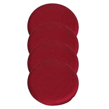Imagem de Serenable Almofada de Banqueta de 2 Peças, Capas de Laváveis à D'água Protetor, Capa de Banqueta Elástica E Durável para Cadeira de, vinho vermelho
