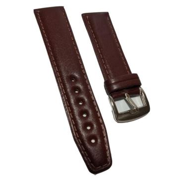 Imagem de Pulseira Couro Liso Marrom Relógio Condor Encaixe 18Mm