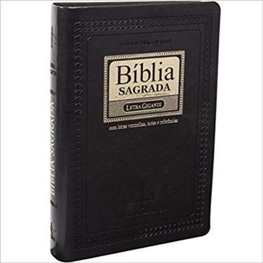 Imagem de Biblia Letra Gigante Preto Nobre Pjv Luxo 