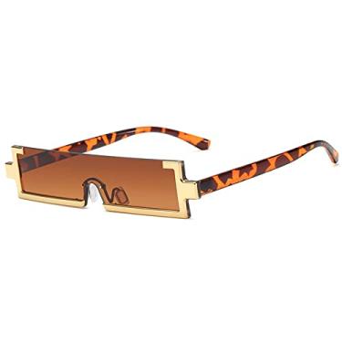 Imagem de Fashion Square Small Sunglasses Women Retro Vintage One Piece Rimless Sun Glasses Men Clear Blue Shades UV400 Eyewear,6,China