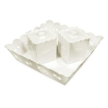 Imagem de Adoleta Bebê Kit Higiene 3 Peças Branco Perolado