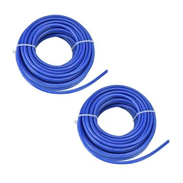 Imagem de Linha de aparador, linha de aparador de corda de 4 mm Nylon azul baixo ruído 2 peças para cortador de grama 10 metros