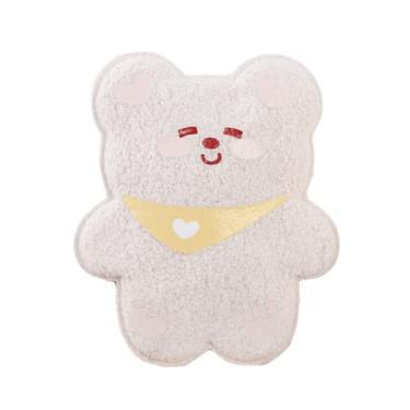 Imagem de Estojo de lápis Kawaii 3D Urso de pelúcia bonito anime estética de pelúcia desenho animado bolha chá boba papelaria organizador bolsa portátil material escolar japonês (branco)