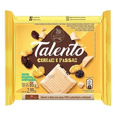 Imagem de Chocolate Garoto Talento Branco com Cereais e Passas 85g
