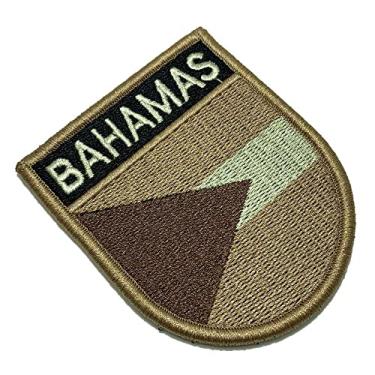 Imagem de BP0208EV04 Bandeira Bahamas Patch Bordado Fecho Contato