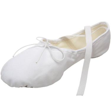Imagem de Capezio Tênis de balé masculino Romeo de lona, Branco, 10 Wide