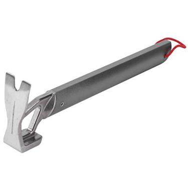 Imagem de Martelo de acampamento, martelo multifuncional portátil leve de 30,48 cm com removedor de estacas de barraca, martelo de estaca de barraca resistente de aço inoxidável, martelo de barraca para mochilão, caminhadas, jardinagem, ao ar livre