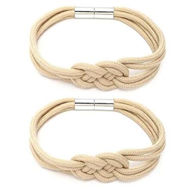 Imagem de peças cortina tieback à prova de ferrugem sem perfuração corda de algodão tecido à mão fivela de cortina para casa, bege, federação russa