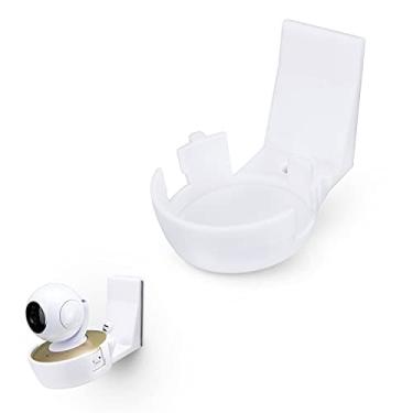 Imagem de Suporte de parede inclinado sem parafusos para monitor de bebê Motorola MBP50-G, suporte para câmeras VHB – prateleira fácil de instalar, sem necessidade de ferramentas, sem bagunça, sem perfuração, suporte adesivo forte, branco da Brainwavz