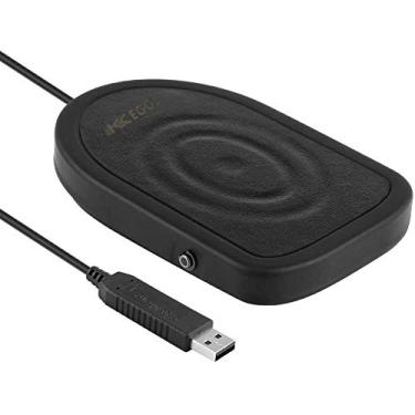 Imagem de iKKEGOL Pedal USB Pedal Switch Gaming, Metal Preto Único HID Action Programável Controle Digital Mouse Teclado com 3 Cores Antiderrapante Tapete de Borracha