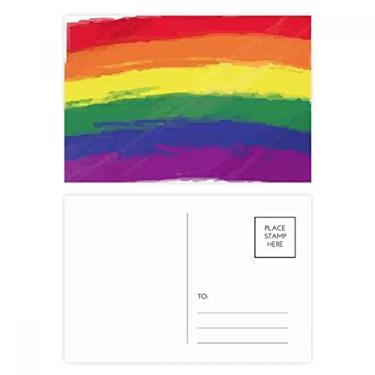 Imagem de Stippling Rainbow Gay Lésbica LGBT Conjunto de cartão postal de aniversário cartão de agradecimento