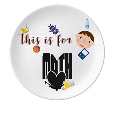 Imagem de Prato de porcelana de pragas de insetos medo animal mariposas prato redondo menino homem