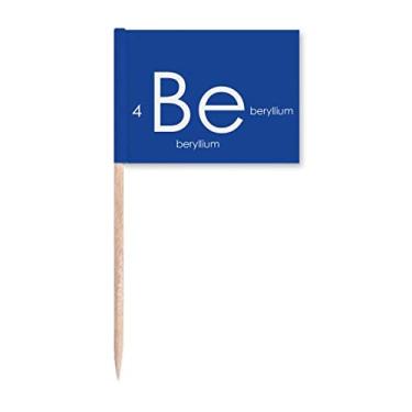Imagem de Elementos Químicos Mesa Period Alcalina Terra Metal Berílio Be Toothpick Flags Marcador Topper Decoração de Festa