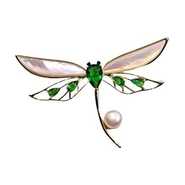 Imagem de KIZQYN Broche feminino elegante broche casaco saia vestido broche de decoração requintado broche de libélula broche acessório de fantasia