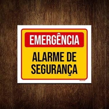 Imagem de Placa De Sinalização - Emergência Alarme Segurança 36x46