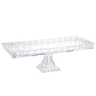 Imagem de LYOR - Travessa com Pé de Cristal Dragon 34 x 15 x 10,5cm Transparente