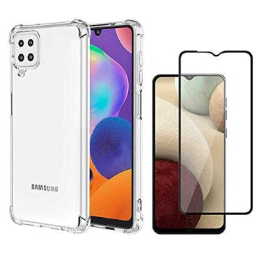 Imagem de Capinha Case Anti Shock Galaxy A12 Transparente + 2x Películas de Vidro 3D