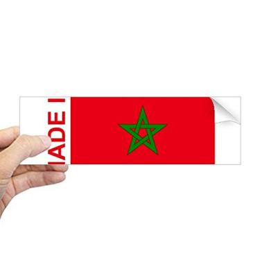 Imagem de DIYthinker Adesivo retangular Made in Morocco Country Love para janela de notebook