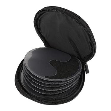Imagem de 1 Unidade Saco De Cd Redondo Protetor De Cd Bolsa De Armazenamento De Dvd Carteira De Armazenamento Caso De Armazenamento De Vídeo Fichário Bolsa De Cd Carro Familiar Tecido Oxford